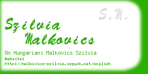 szilvia malkovics business card